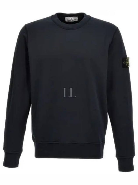 Wappen Patch Garment Dyed Sweatshirt Navy - STONE ISLAND - BALAAN 2