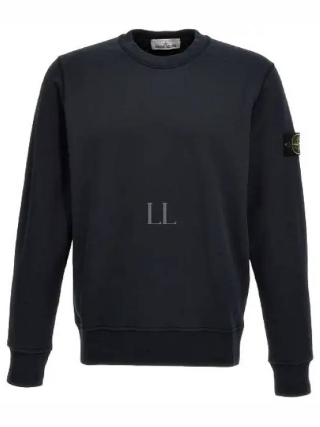 Wappen Patch Garment Dyed Sweatshirt Navy - STONE ISLAND - BALAAN 2