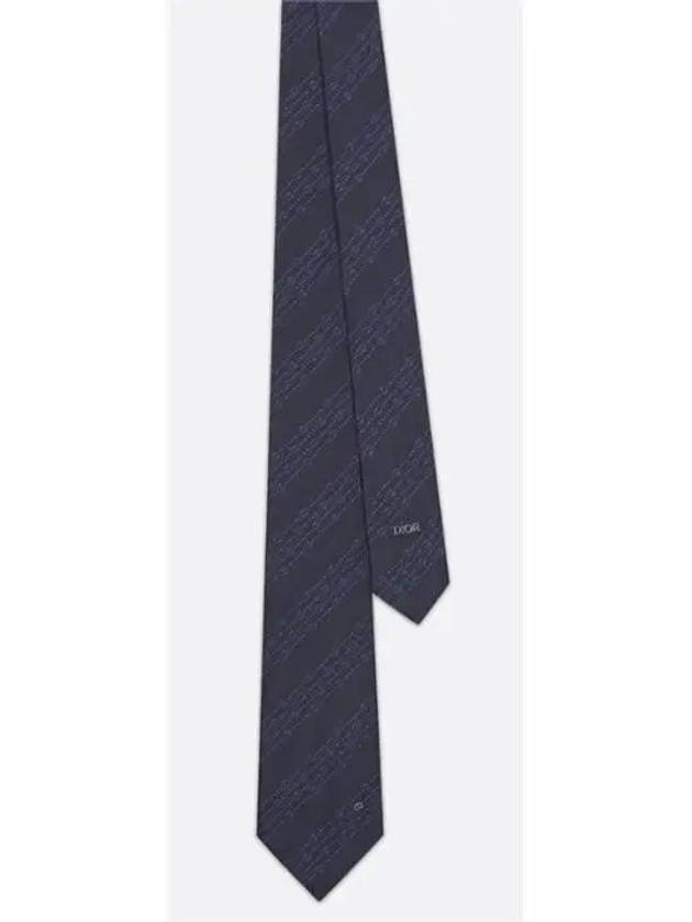 CD Icon Stripe Tie Navy Blue - DIOR - BALAAN 2