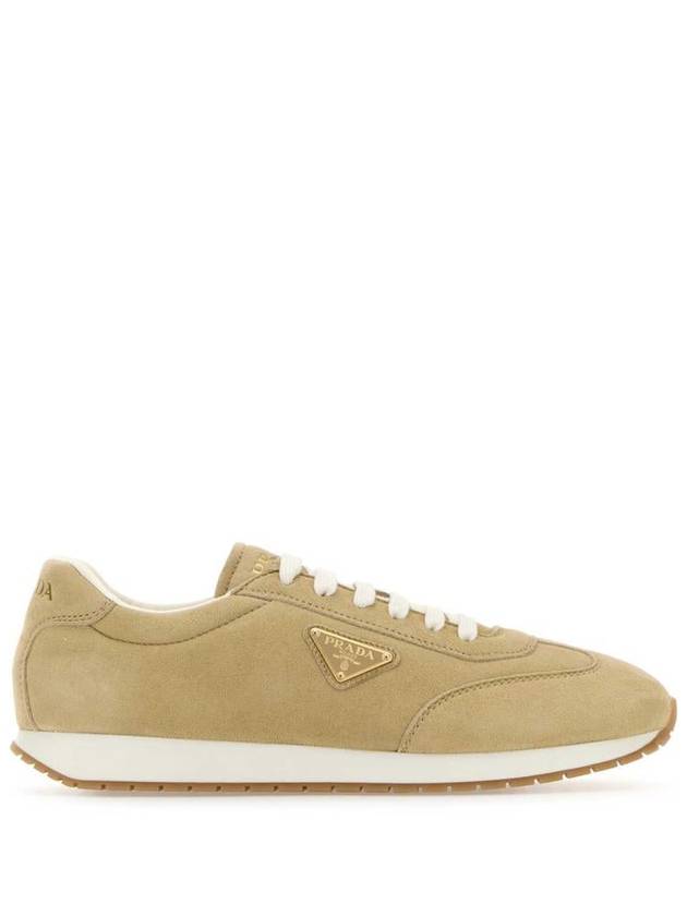 Rank Suede Low Top Sneakers Beige - PRADA - BALAAN 2