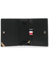 RWB Tab Enamel Strap Card Wallet Black - THOM BROWNE - BALAAN 4