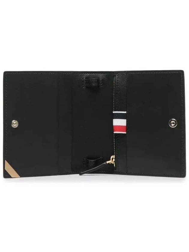 RWB Tab Enamel Strap Card Wallet Black - THOM BROWNE - BALAAN 4