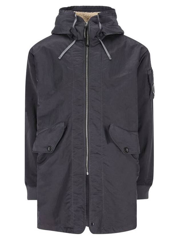 Nylon B Lined Hooded Parka Black - CP COMPANY - BALAAN 1