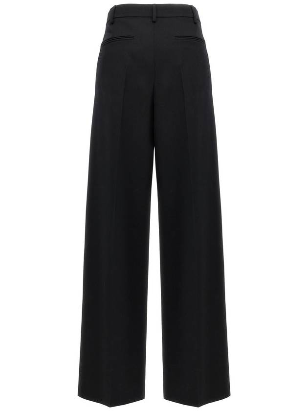 Wool wide pants black - VALENTINO - BALAAN 3