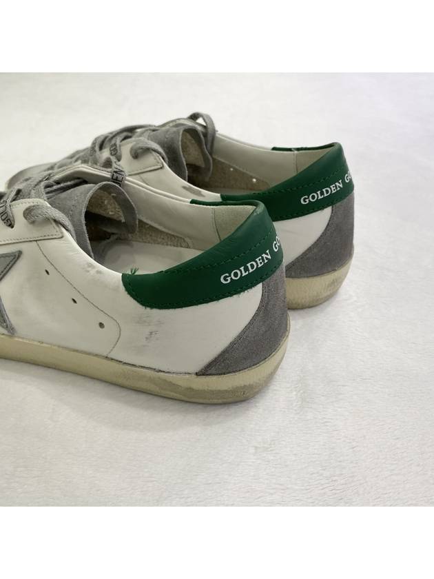 Superstar Green Heel Tab Leather Sneakers White - GOLDEN GOOSE - BALAAN 5