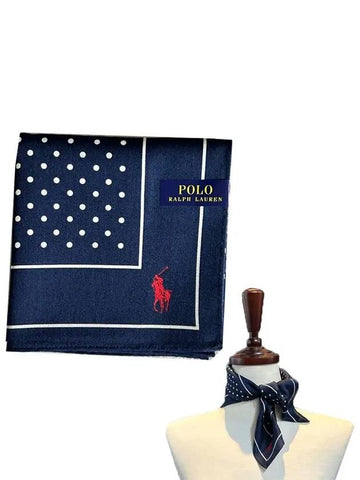 polo logo dot pattern handkerchief navy 5 - RALPH LAUREN - BALAAN 1