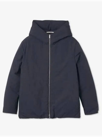 Zipper Hood Padded Down Jacket Navy - JIL SANDER - BALAAN 2