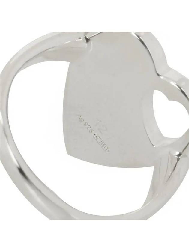 Trademark Heart Motif Ring Silver - GUCCI - BALAAN 3