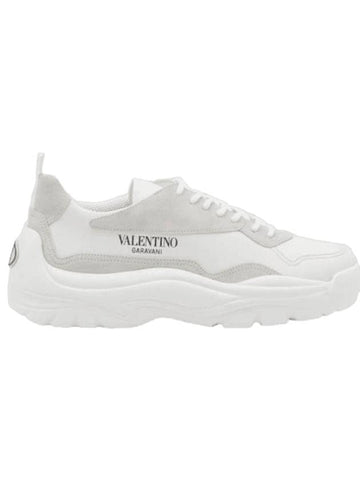 Gumboy Calfskin Low Top Sneakers White - VALENTINO - BALAAN 1