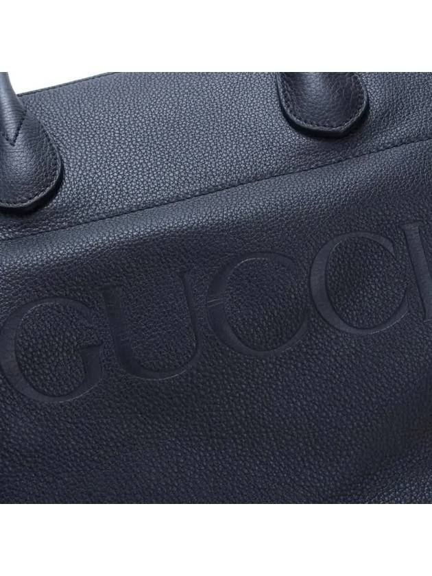 Men's Logo Leather Small Cross Tote Bag Black - GUCCI - BALAAN 6