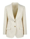 Wool Single-Breasted Blazer Jacket Ivory - GUCCI - BALAAN 2