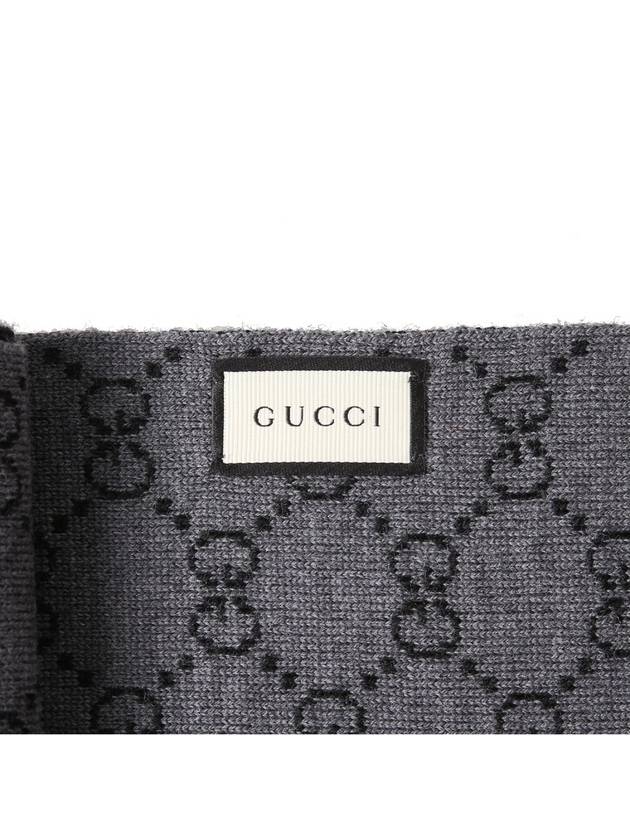 GG Two-Tone Wool Scarf Black - GUCCI - BALAAN 5