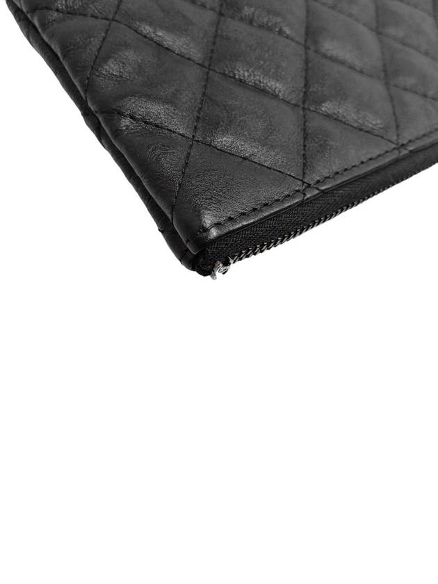 Women s A82545 Black Calfskin Classic CC Logo New Medium Clutch - CHANEL - BALAAN 5