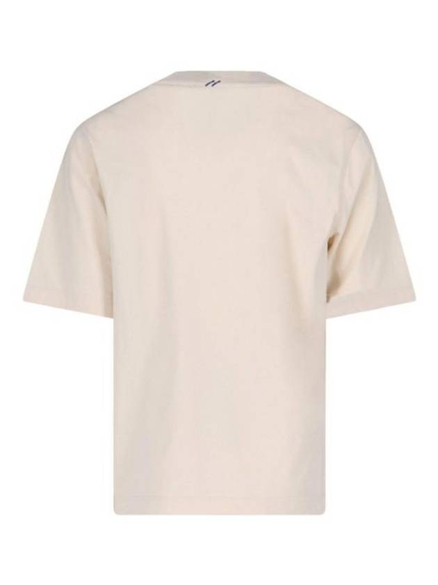 Cotton Short Sleeve T-Shirt Ivory - BURBERRY - BALAAN 3