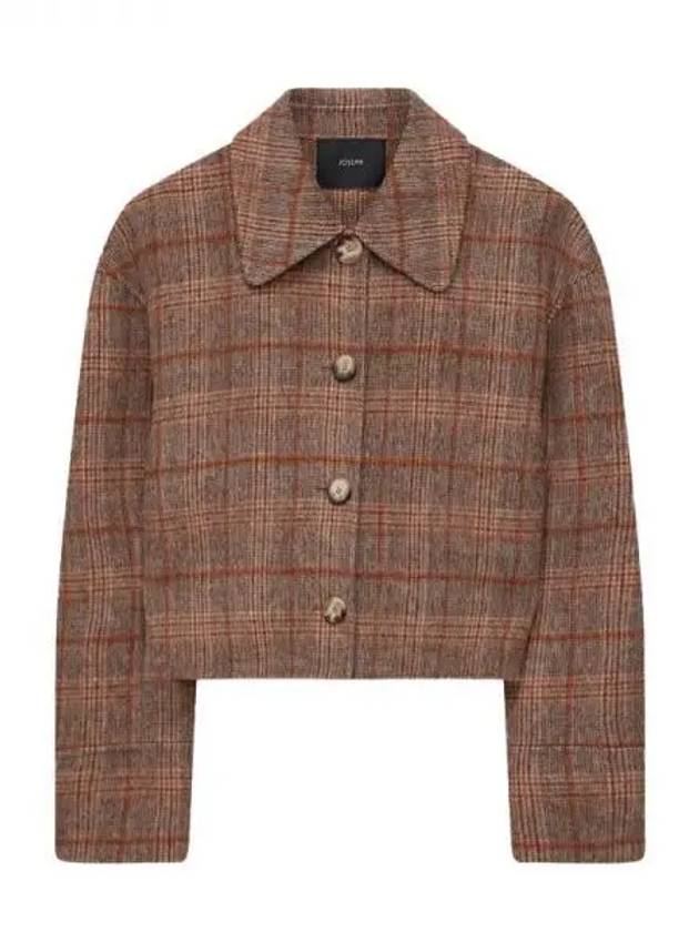 Plaid wool blend check jacket 270762 - JOSEPH - BALAAN 1