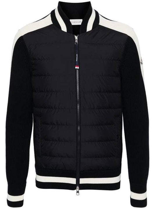 24SS Logo Knit Padding Navy 9B000 06 M1509 - MONCLER - BALAAN 1