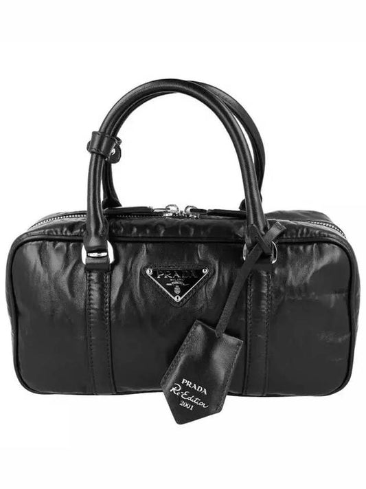 Triangle Logo Antique Small Tote Bag Black - PRADA - BALAAN 2