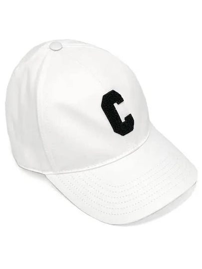 Initial C Patch Cotton Ball Cap White - CELINE - BALAAN 2