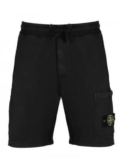 Wappen Patch Pocket Drawstring Shorts Black - STONE ISLAND - BALAAN 2