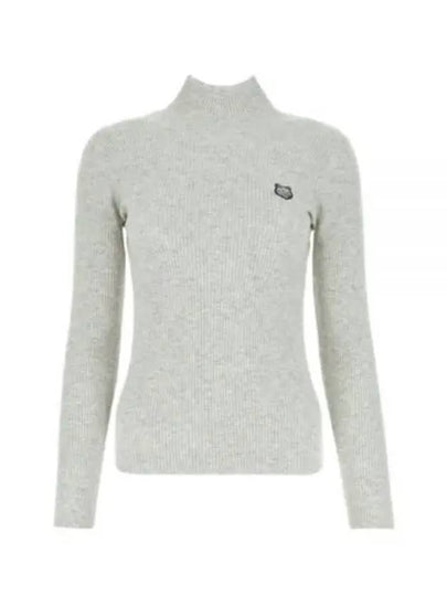 Bold Fox Head Patch Turtleneck Light Grey Melange - MAISON KITSUNE - BALAAN 2