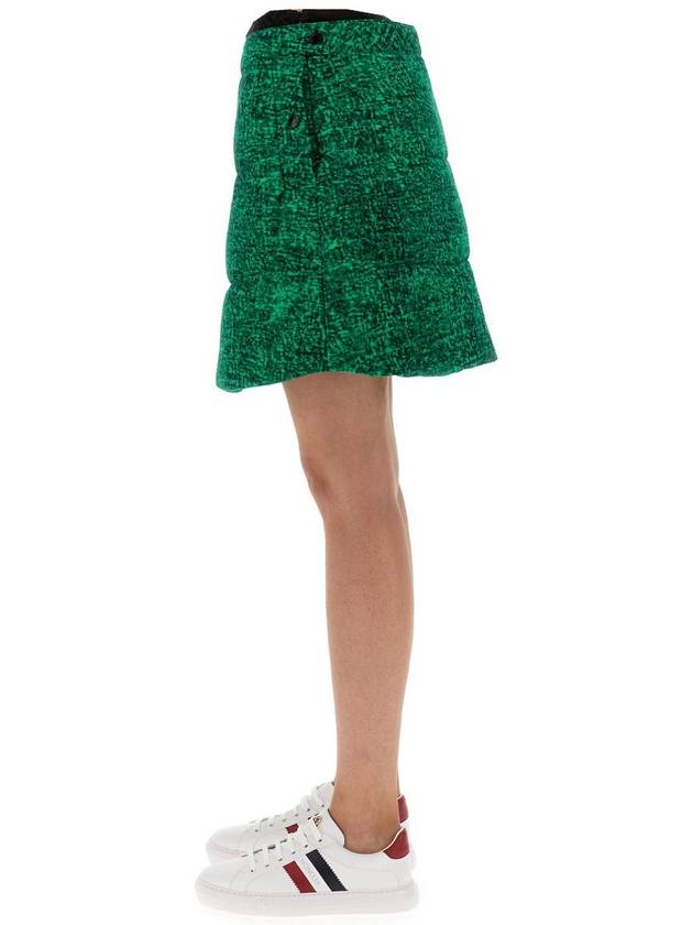 Women's Print Cotton A-Line Skirt Green - MONCLER - BALAAN 6