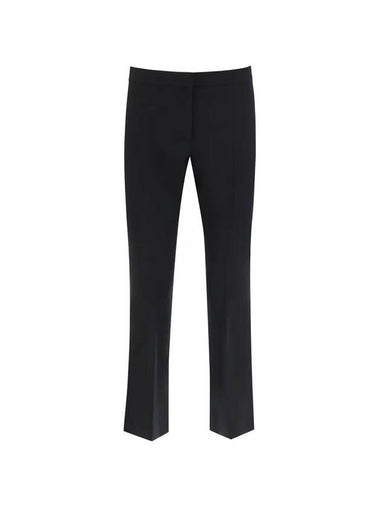 Women's Light Wool Silk Straight Pants Black - ALEXANDER MCQUEEN - BALAAN 1