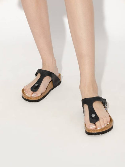 Birkenstock ‘Gizeh BS’ Slides, Women's, Black - BIRKENSTOCK - BALAAN 2