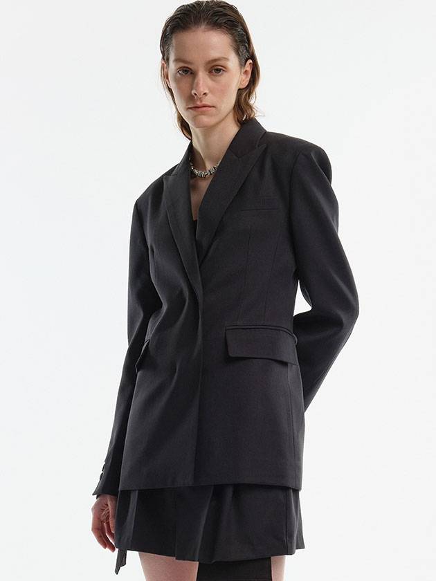 WOOL SLIM DOUBLE BUTTON JACKET_2colors - MAGJAY - BALAAN 1