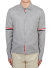 Merino Wool Armband Long Sleeve Shirt Grey - THOM BROWNE - BALAAN 2