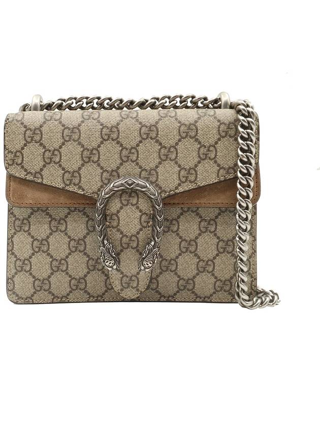 GG Supreme Canvas Beige Suede Dionysus Mini Chain Shoulder Bag 421970 - GUCCI - BALAAN 1