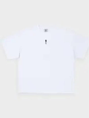 Oversize Fit Embroidered Logo Tee White - STOCKHOLM SYNDROME - BALAAN 1