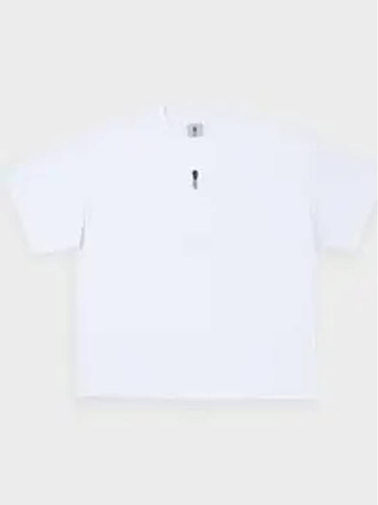 Oversize Fit Embroidered Logo Tee White - STOCKHOLM SYNDROME - BALAAN 1