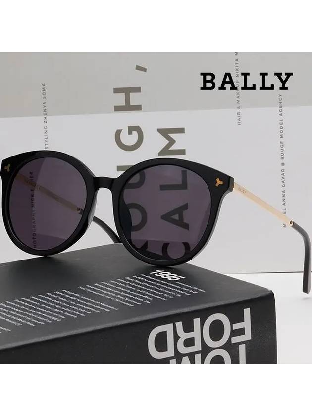 Sunglasses BY0046K 01A round horn rim overfit - BALLY - BALAAN 2