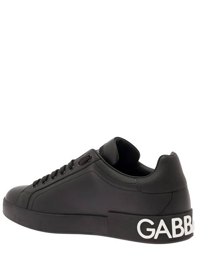 Saint Tropez Calfskin Sneakers Black - DOLCE&GABBANA - BALAAN 4