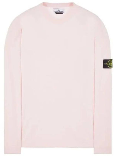 Raw Hand Cotton Crewneck Knit Top Pink - STONE ISLAND - BALAAN 2