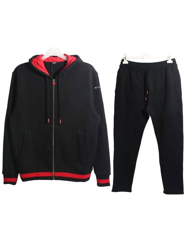 Cotton Contrasting Bands Tracksuit Black - KITON - BALAAN 2