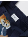 Dressed Fox Vertical Cotton Canvas Tote Bag Navy - MAISON KITSUNE - BALAAN 5