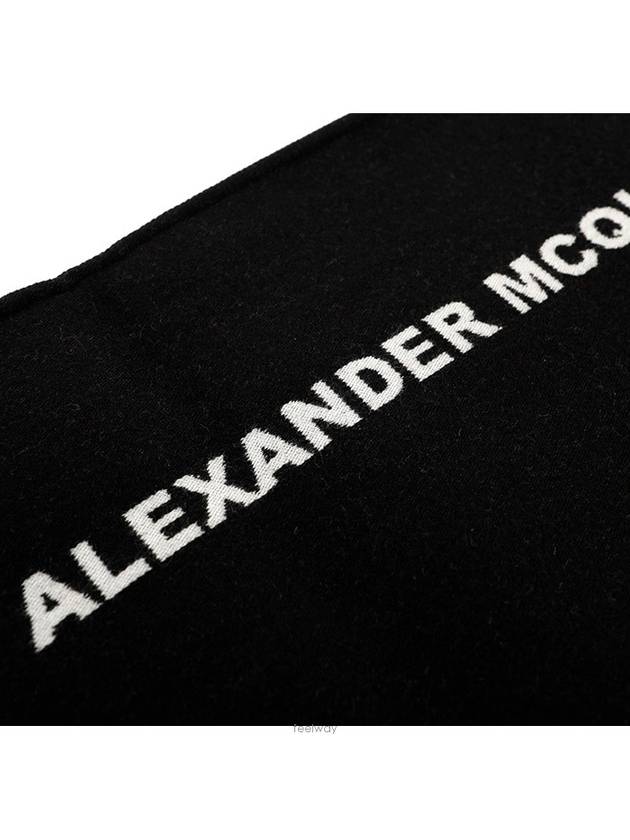 Graffiti Logo Scarf Black - ALEXANDER MCQUEEN - BALAAN 8