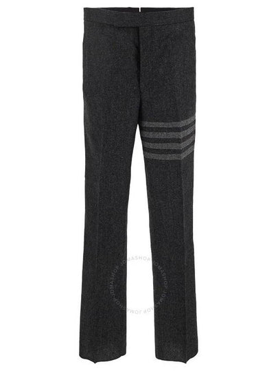 Donegal Tweed Low Rise 4 Bar Backstrap Straight Pants Grey - THOM BROWNE - BALAAN 2