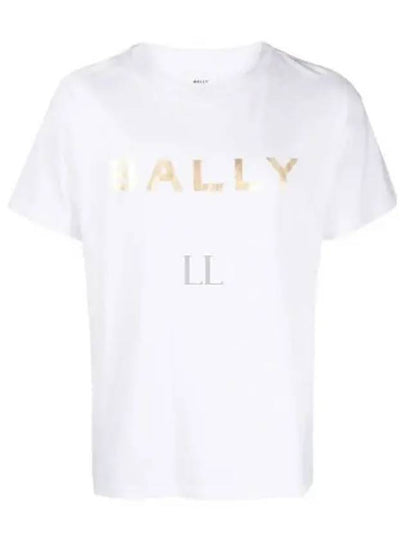 Logo Printed Short Sleeve T-Shirt White - BALLY - BALAAN 2