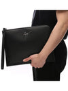 Logo leather clutch black EBU0016 - GIUSEPPE ZANOTTI - BALAAN 1