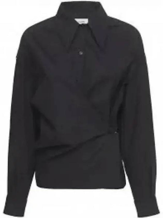 Twisted Silk Blouse Black - LEMAIRE - BALAAN 2