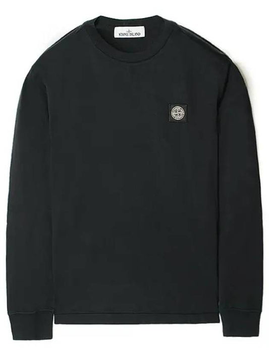 Logo Patch Long Sleeve T-Shirt Black - STONE ISLAND - BALAAN 2
