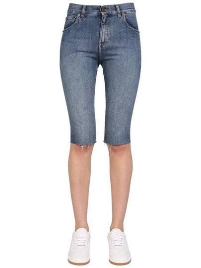 Women's Denim Bermuda Shorts - SAINT LAURENT - BALAAN 2