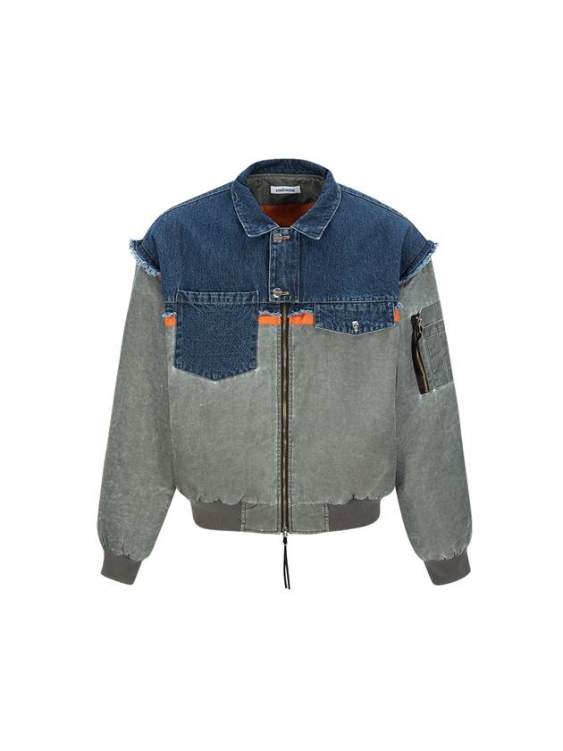 washing denim ma1 jacket KHAKI - COELONINE - BALAAN 1