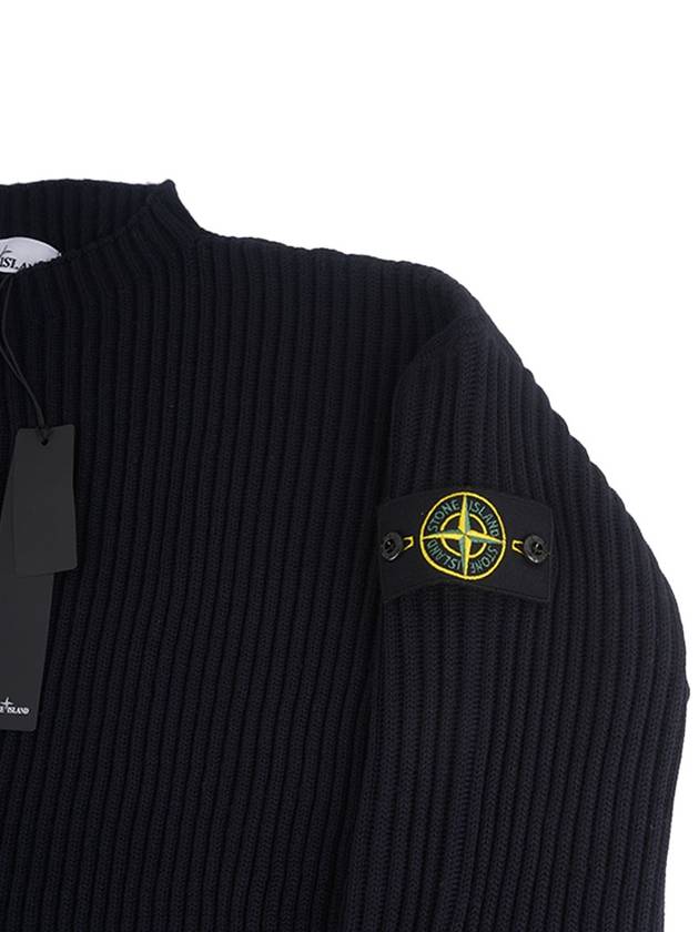 Compass patch ribbed knit sweater 7915538C2 - STONE ISLAND - BALAAN 4