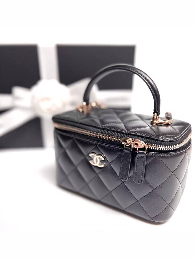 2024 Classic Top Handle Rectangular Vanity Bag Black AP2199 WOC - CHANEL - BALAAN 7