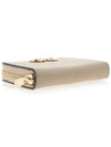 Women's Gancini Logo Zipper Card Wallet Beige - SALVATORE FERRAGAMO - BALAAN 6