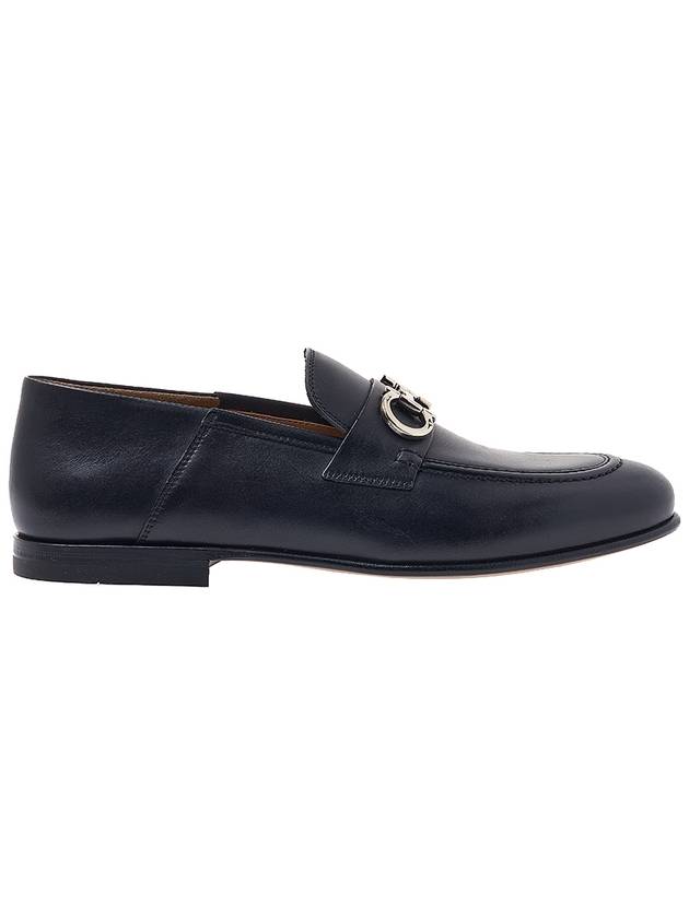 Gancini Ornament Loafer Black - SALVATORE FERRAGAMO - BALAAN.