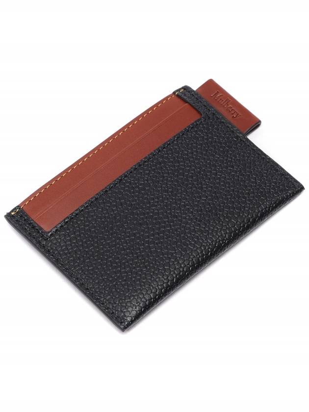 Heritage Logo Tag Leather Card Wallet Black - MULBERRY - BALAAN 6